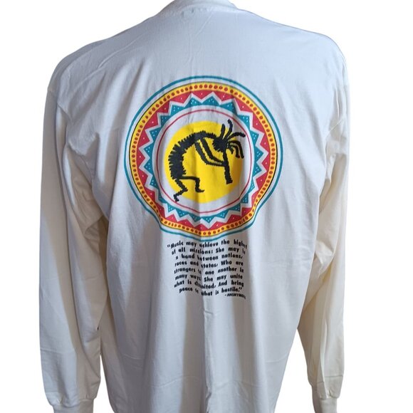 Vintage XL T-Shirt Single Stitch Nebraska Pep Band Long Sleeve Kokopelli Graphic - Picture 1 of 6